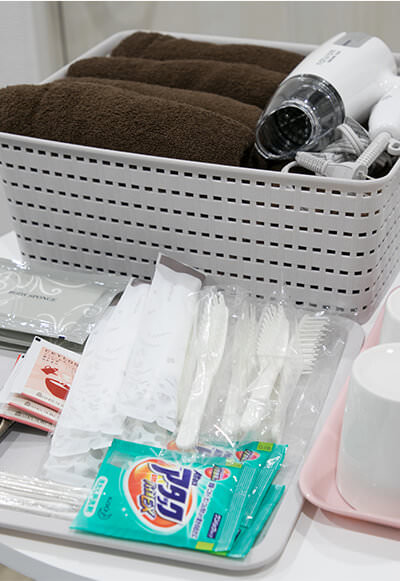 宿泊に必要な備品